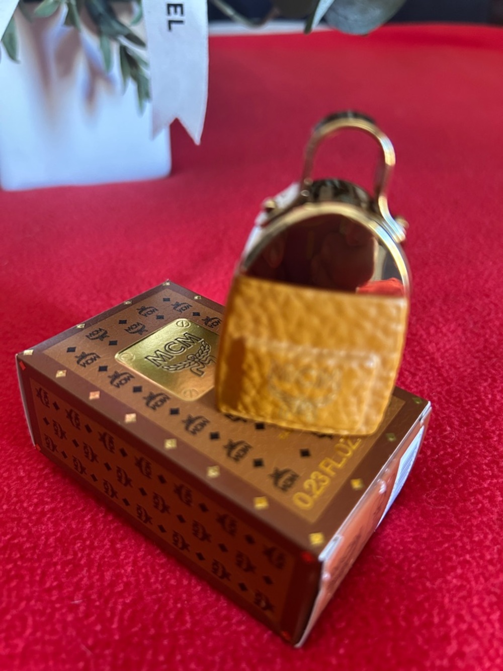 MCM Gold and Yellow Mini Eau de Parfum with Leather Keychain Bottle - Picture 5 of 12